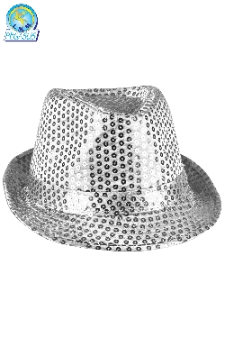 CAPPELLO PAILLETTES ARGENTO